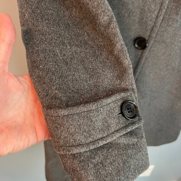 New without tags Sam Edelman Double Breasted Wool Blend Twill Coat Lapel - Picture 6 of 14